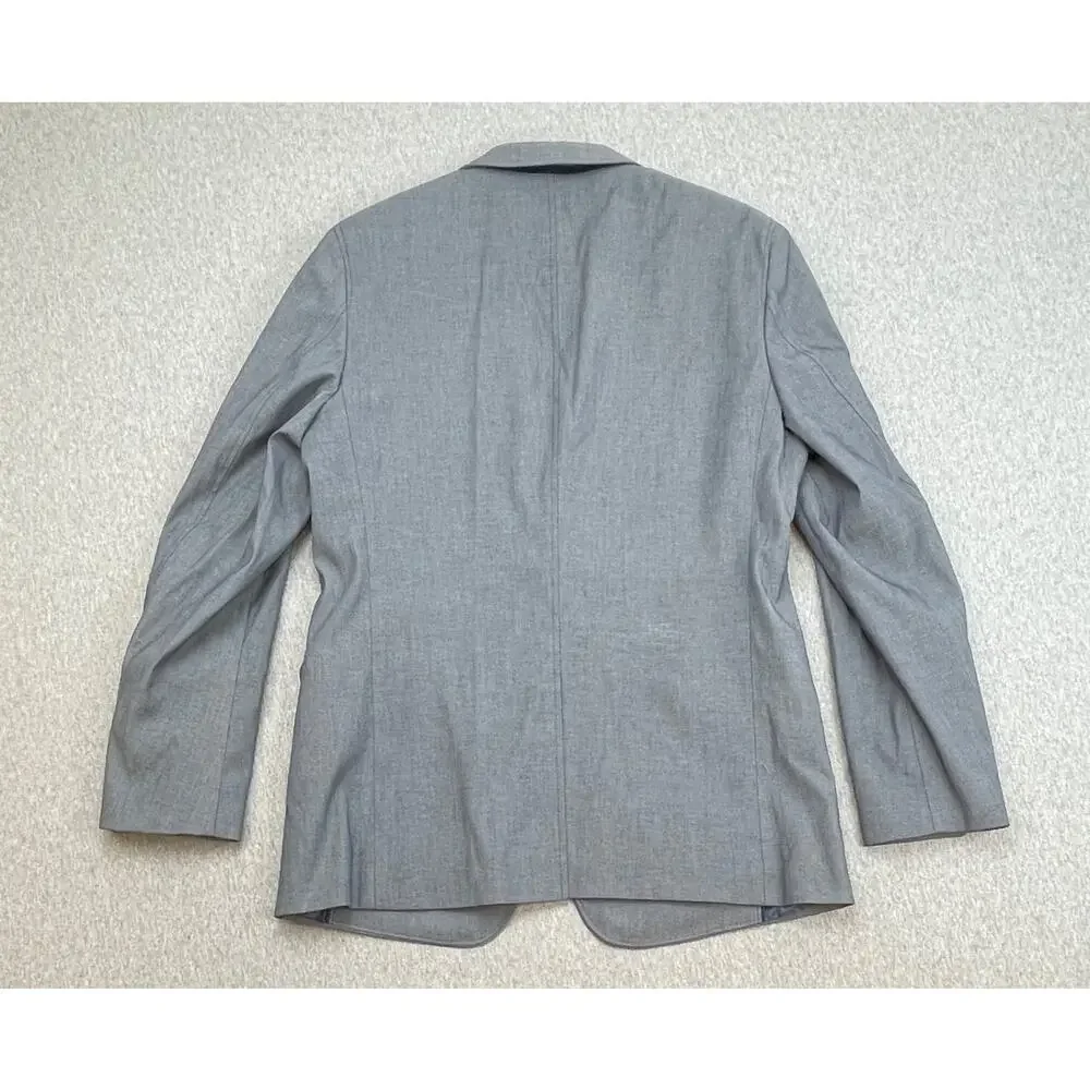 Banana Republic Blazer Mens 40R Gray Cotton Blend Stretch 2-Button Single Breast